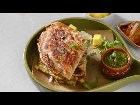Mughlai Paratha with Alu-Torkari